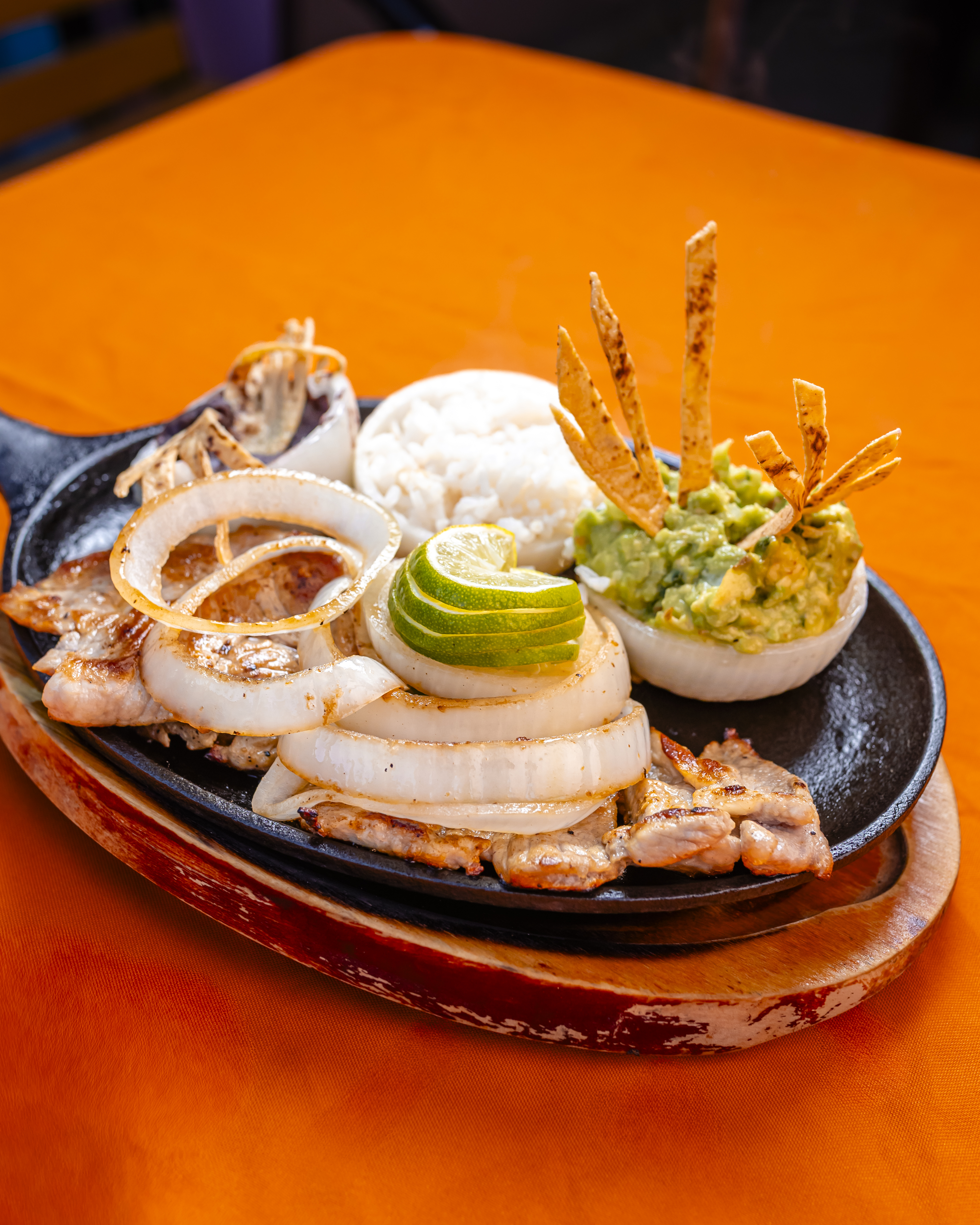 Fajitas en comal